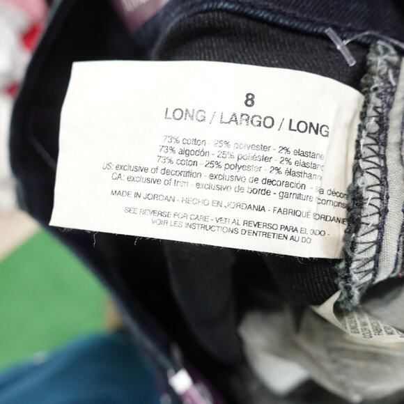 Gloria Vanderbilt Amanda Jeans Womens 8 Long Supreme Stretch Tapered Leg Denim - Picture 14 of 14